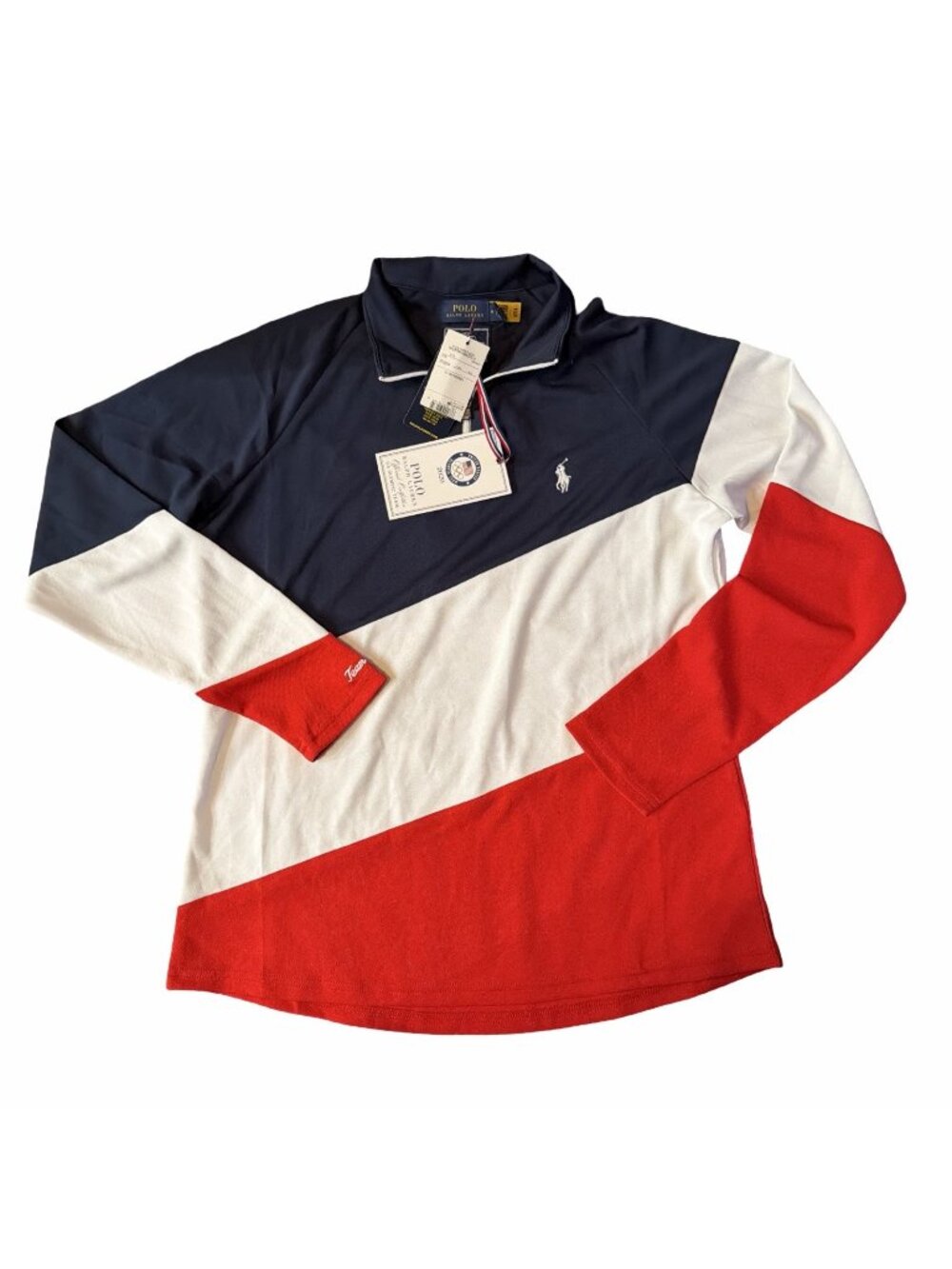 Polo Ralph Lauren Team USA 2020 Summer Olympics M Pullover 1/4 Zip Color Block